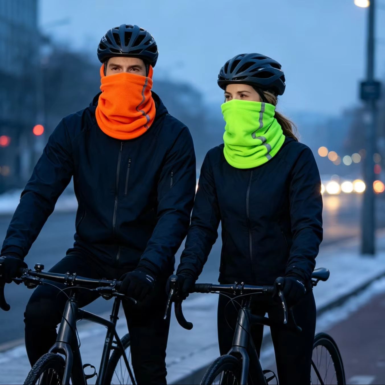 Neck Gaiter Fleece - Fleece nekbeschermer Zichtbaarheid Reflecterende veiligheidshalswarmer Bivakmuts