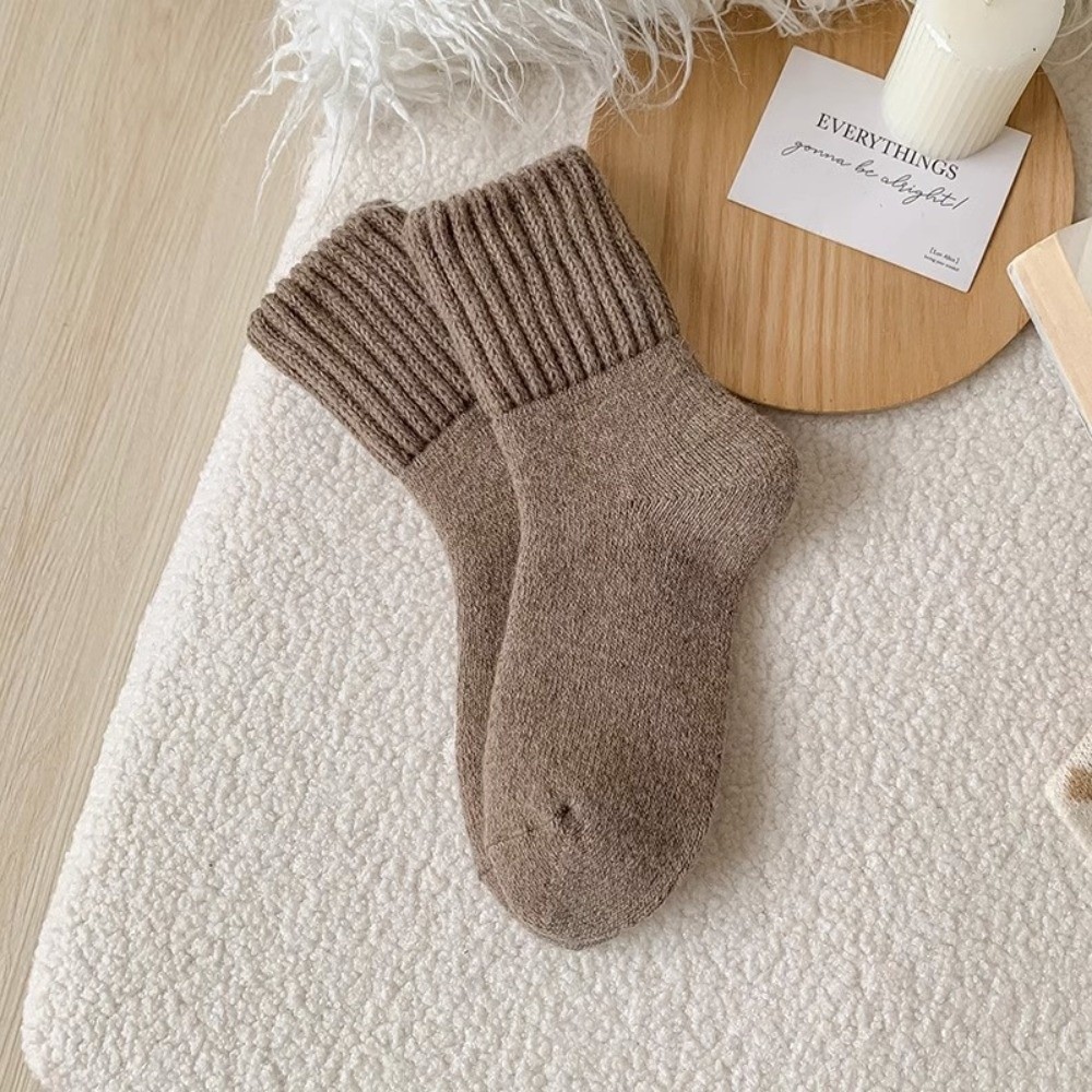 Creatieve effen kleur verdikte - Thermal Sock Wool recensie en prijs